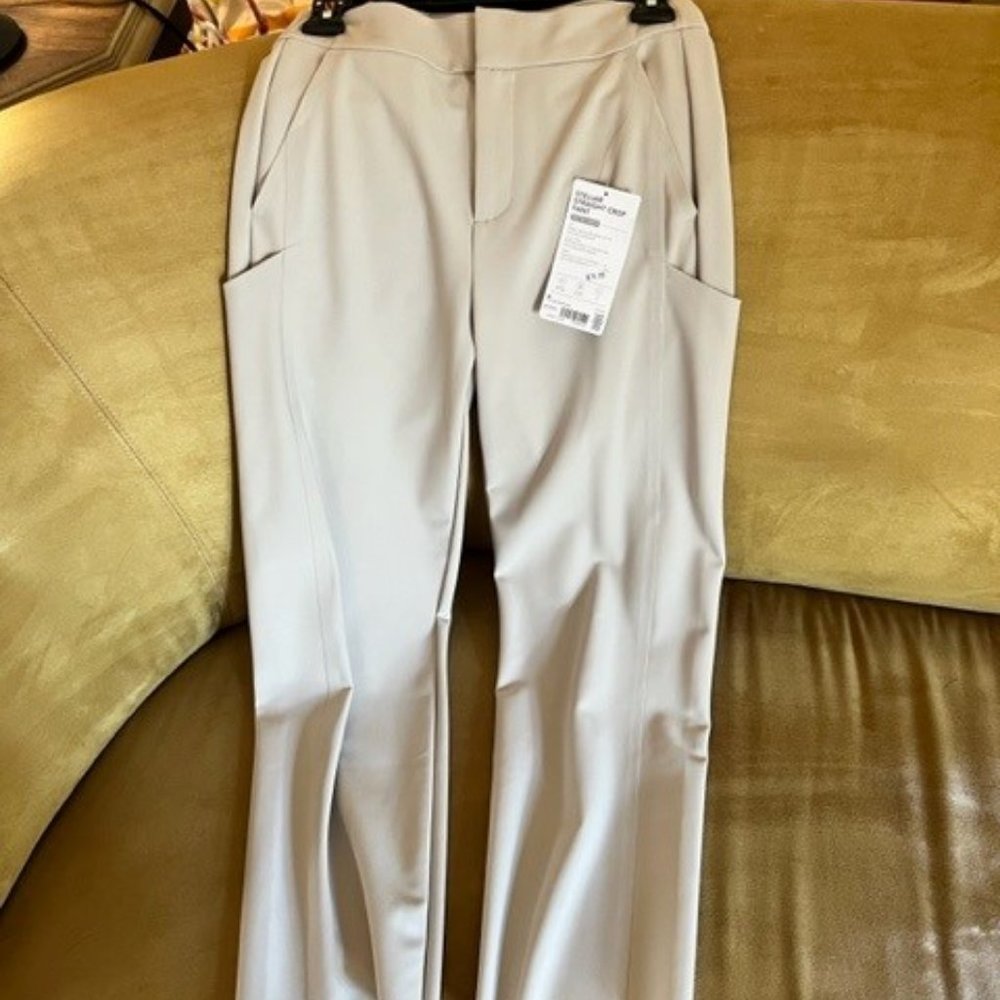 Athleta Stellar Straight Crop Pant - beige, size 4 NWT